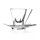Cappuccino Cup Service i italienska Eco Crystal 12 delar - Amalgam Viadurini