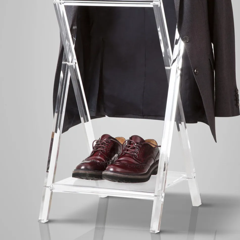 Fällbar rumsbetjänt i transparent akrylkristall - Stecla Viadurini