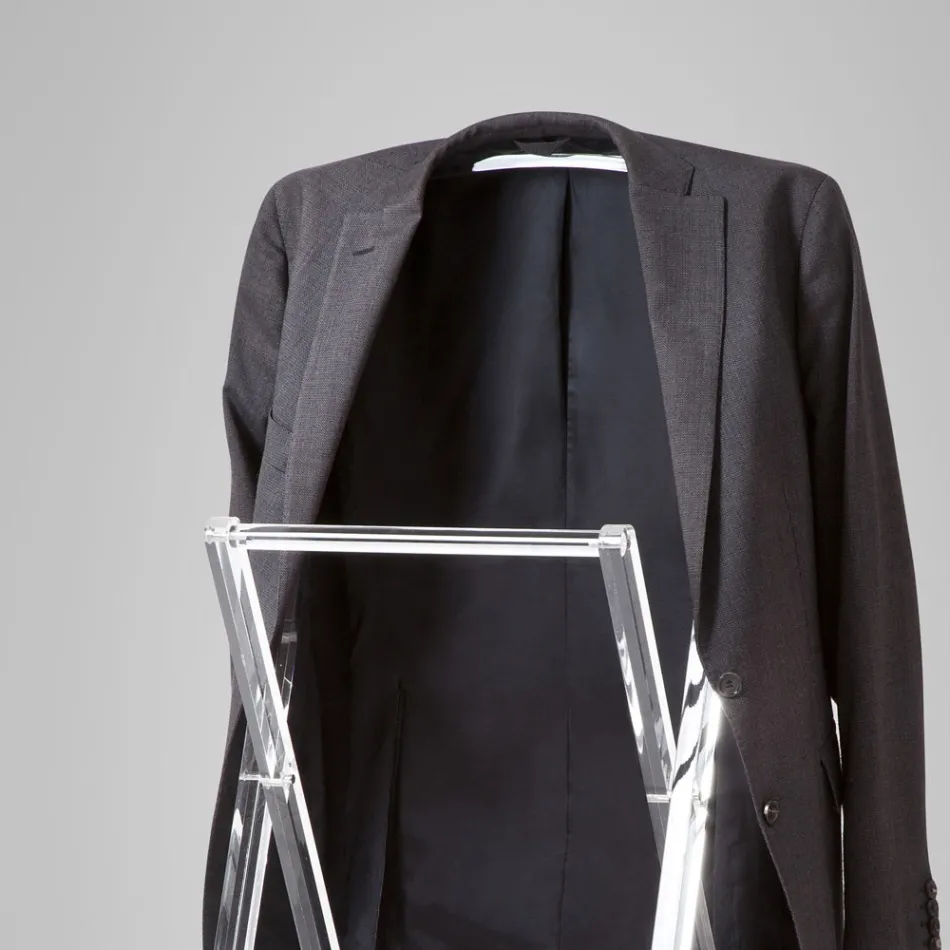 Fällbar rumsbetjänt i transparent akrylkristall - Stecla Viadurini