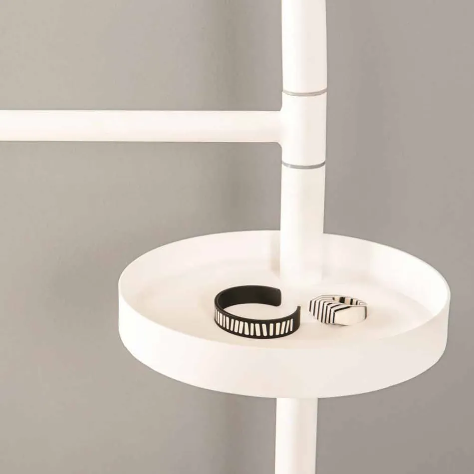 Modernt betjäningsställ i RAL-målat stål av design i Made in Italy - Mirello Viadurini