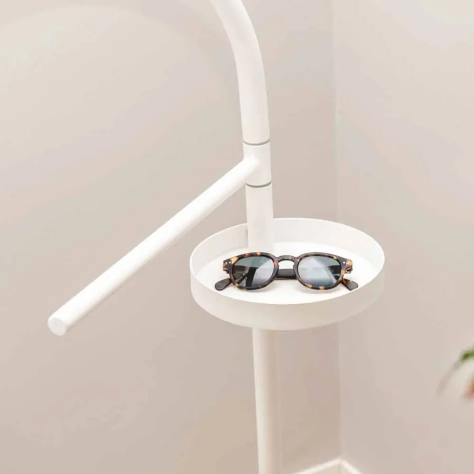 Modernt betjäningsställ i RAL-målat stål av design i Made in Italy - Mirello Viadurini