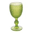 Set med 12 bägare 210 ml i färgat glas och reliefarbete - Sunset Viadurini