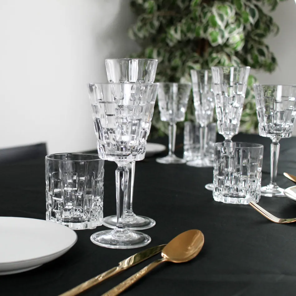 Set med 18 lyxiga kristallglas - Luxuryglass25 Viadurini