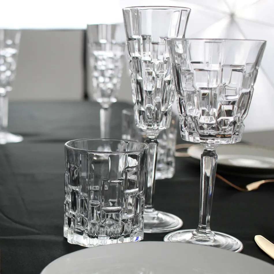 Set med 18 lyxiga kristallglas - Luxuryglass25 Viadurini