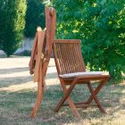 September 2 fällbara stolar i teak trädgårds Viadurini