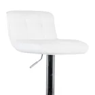 Set med 2 Ida designer vadderade pallar, höjdjusterbara Viadurini