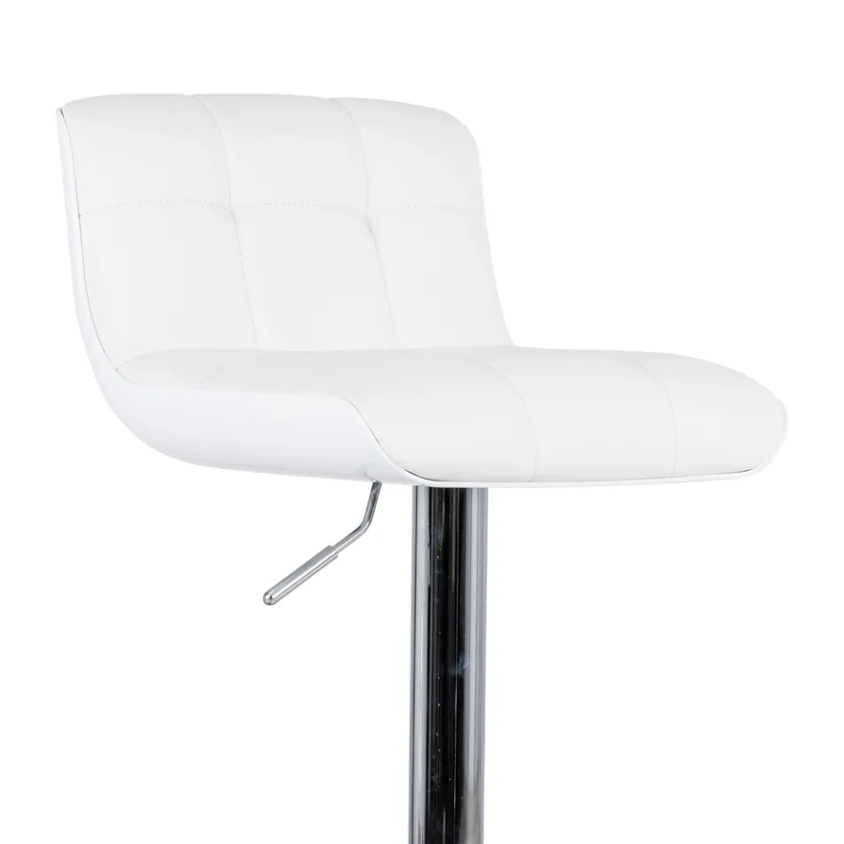 Set med 2 Ida designer vadderade pallar, höjdjusterbara Viadurini