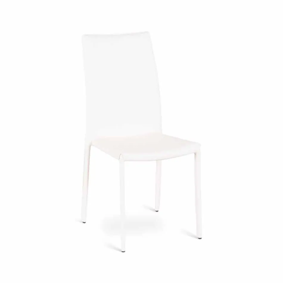 September 4 moderna stolar Joy konstläder, helt täckt Viadurini