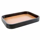 Carsoli keramiska och trä moderna badrumstillbehör set Viadurini