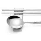 Set bestående av fruktsked, ätpinnar och bestick med origami - Osaka Viadurini