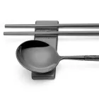 Set bestående av fruktsked, ätpinnar och bestick med origami - Osaka Viadurini