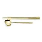 Set bestående av fruktsked, ätpinnar och bestick med origami - Osaka Viadurini