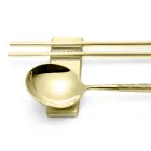 Set bestående av fruktsked, ätpinnar och bestick med origami - Osaka Viadurini