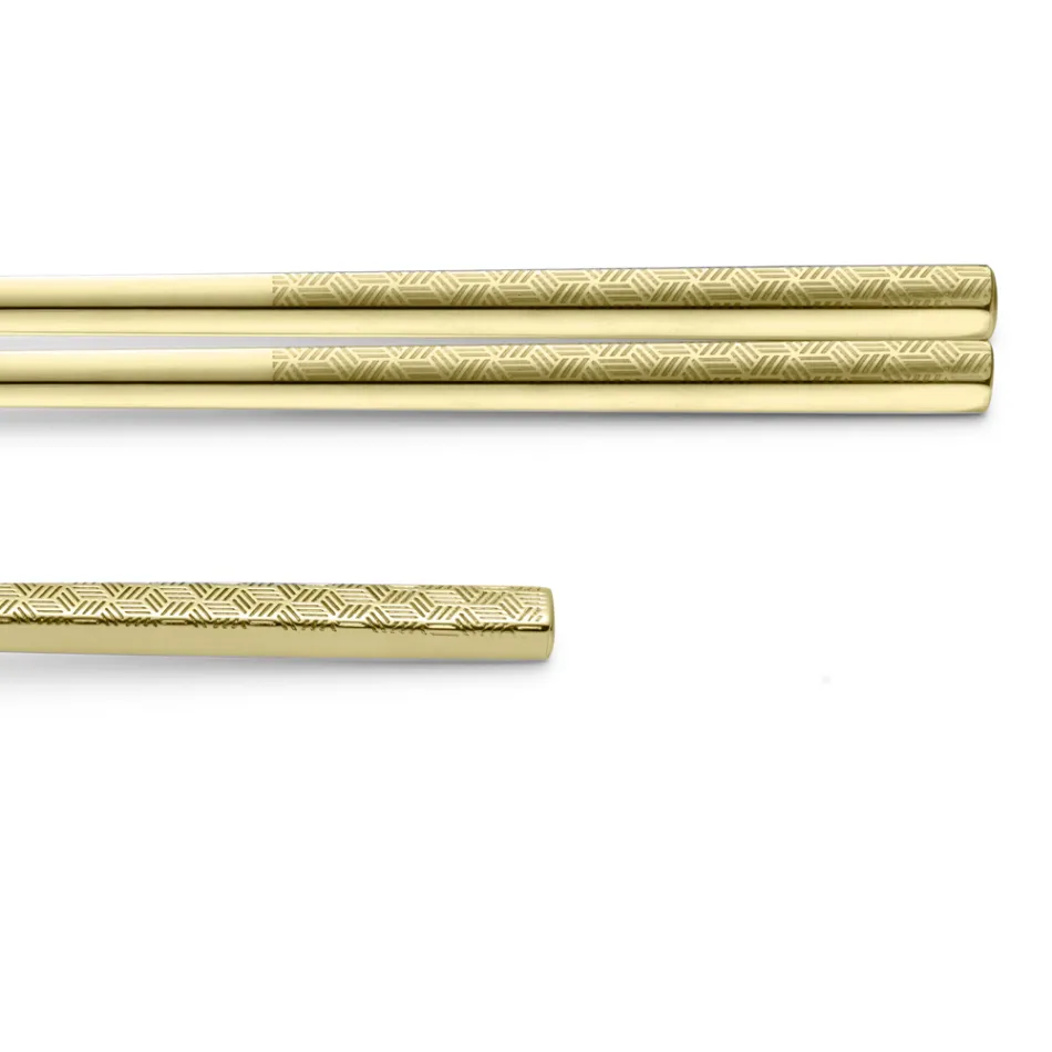 Set bestående av fruktsked, ätpinnar och bestick med origami - Osaka Viadurini