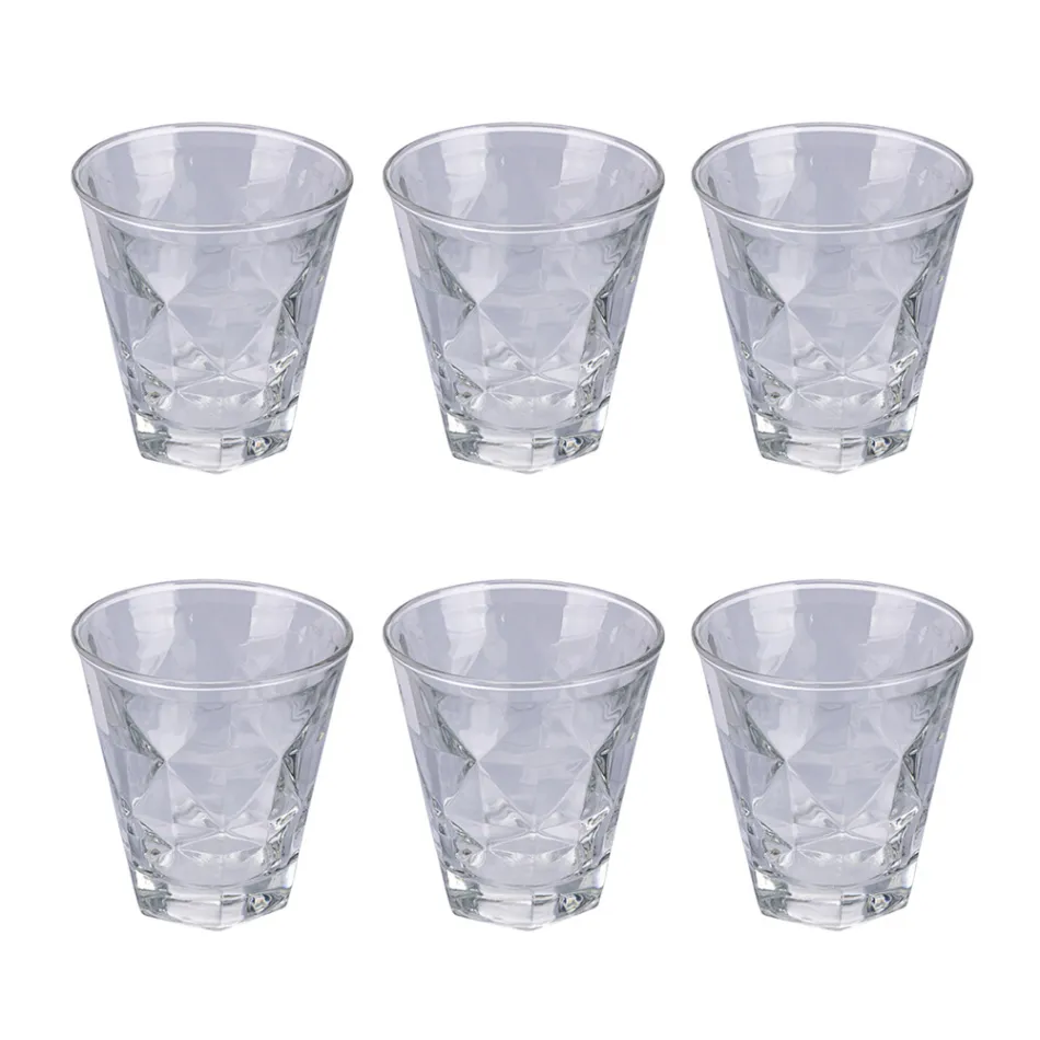 Set med 12 vattenglas 280 ml i Crafted Glass - Cup Viadurini