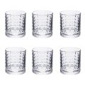 Set med 12 vattenglas 400 ml i glas med diamantdekorationer - Wisky