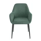 Set med 2 stoppade fåtöljer i färgglatt tyg och metallram - Valeria Viadurini