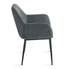 Set med 2 stoppade fåtöljer i färgglatt tyg och metallram - Valeria Viadurini