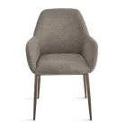 Set med 2 stoppade fåtöljer i färgglatt tyg och metallram - Valeria Viadurini