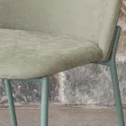 Set med 2 vardagsrumsstolar i tyg och metall tillverkade i Italien - murgröna Viadurini