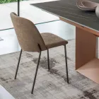 Set med 2 vardagsrumsstolar i tyg och metall tillverkade i Italien - murgröna Viadurini