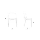 Set med 2 vardagsrumsstolar i tyg och metall tillverkade i Italien - murgröna Viadurini