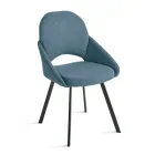 Set med 2 stoppade stolar i färgglatt tyg och metallram - Damian Viadurini