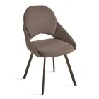 Set med 2 stoppade stolar i färgglatt tyg och metallram - Damian Viadurini