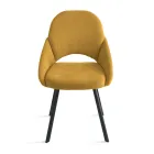 Set med 2 stoppade stolar i färgglatt tyg och metallram - Damian Viadurini