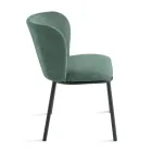 Set med 2 klädda tygstolar med målad metallram - Leandra Viadurini