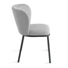 Set med 2 klädda tygstolar med målad metallram - Leandra Viadurini