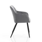 Set med 2 stolar i sammetseffekttyg - Plutonium Viadurini