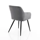 Set med 2 stolar i sammetseffekttyg - Plutonium Viadurini