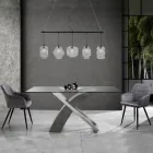 Set med 2 stolar i sammetseffekttyg - Plutonium Viadurini