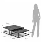 Set med 2 soffbord i MDF med marmorfinish - Osmium Viadurini