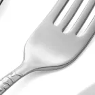 Set med 24 bestick i polerat stål med gravyr Made in Italy - Nara Viadurini