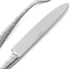 Set med 24 bestick i polerat stål med gravyr Made in Italy - Nara Viadurini