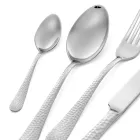 Set med 24 bestick i polerat rostfritt stål Made in Italy - History Viadurini