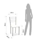 Set med 4 stolar med gråmålad metallstruktur - Galletto Viadurini