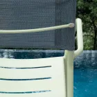 Uppsättning med 4 trädgårdsstolar i galvaniserad metall och batyline - Prestigio Viadurini