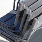 Uppsättning med 4 trädgårdsstolar i galvaniserad metall och batyline - Prestigio Viadurini