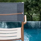 Uppsättning med 4 trädgårdsstolar i galvaniserad metall och batyline - Prestigio Viadurini