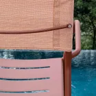 Uppsättning med 4 trädgårdsstolar i galvaniserad metall och batyline - Prestigio Viadurini