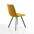 Set med 4 stoppade och tygklädda matstolar - Chimera Viadurini