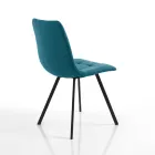 Set med 4 stoppade och tygklädda matstolar - Chimera Viadurini