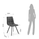 Set med 4 stoppade och tygklädda matstolar - Chimera Viadurini