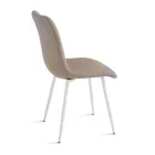 Set med 4 klädda tygstolar i vardagsrummet med metallbas - Projekt Viadurini