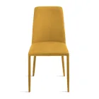 Set med 4 stoppade stolar i färgglatt tyg och stoppad stomme - Luciana Viadurini