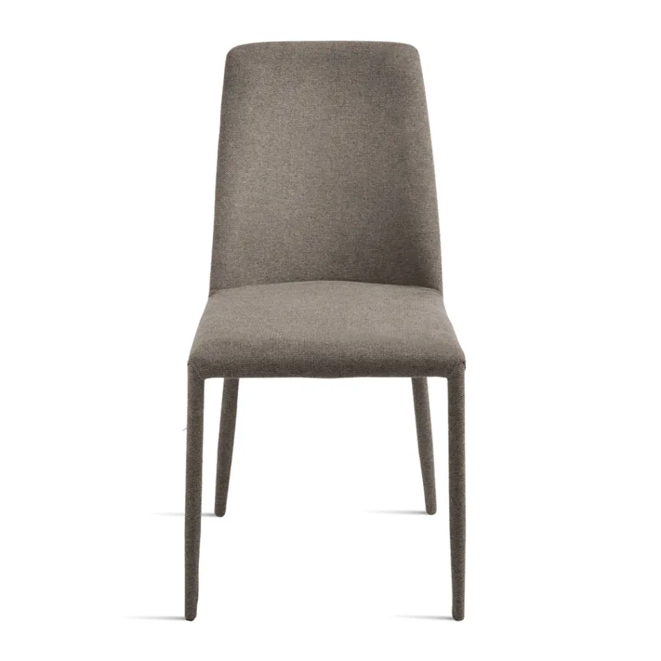 Set med 4 stoppade stolar i färgglatt tyg och stoppad stomme - Luciana Viadurini