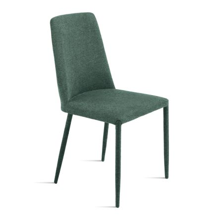 Set med 4 stoppade stolar i färgglatt tyg och stoppad stomme - Luciana Viadurini